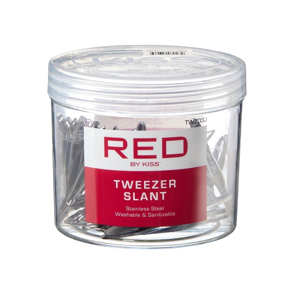 TWZ03J_main "RED by KISS Tweezer Slant (72pcs), main product view."