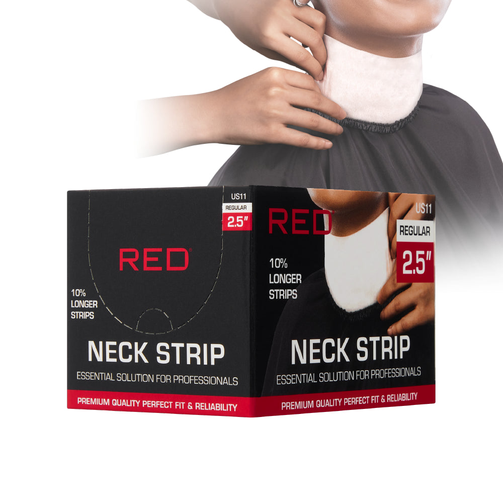 RED by KISS Premium Disposable Barber Neck Strips - Regular(2.5") official pack