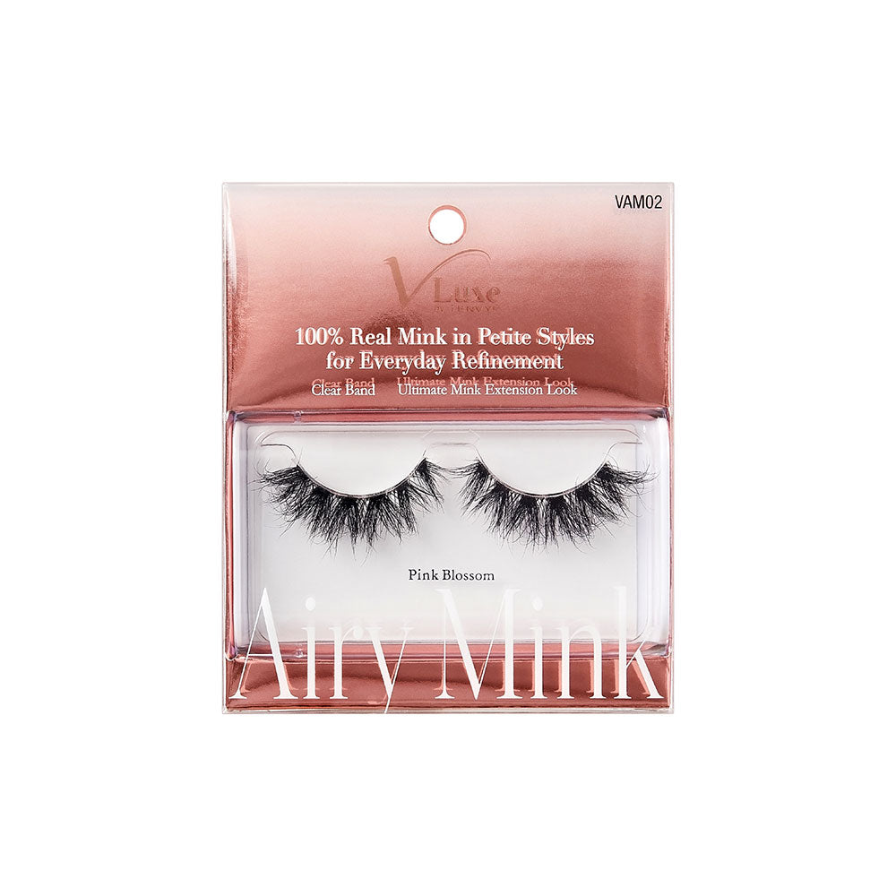 VLuxe By i•ENVY Airy Mink Strip Lashes - Pink Blossom