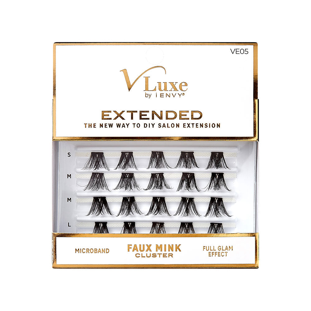 VLuxe By i•ENVY Extended Faux Mink Cluster Lashes - #05 official pack