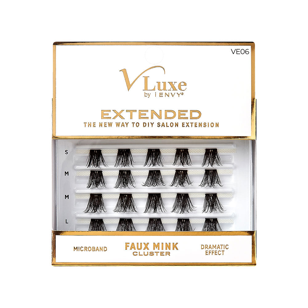 VLuxe By i•ENVY Extended Faux Mink Cluster Lashes - #06 official pack