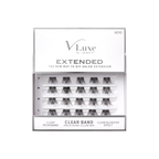 VLuxe By i•ENVY Extended Faux Mink Clear Band Cluster Lashes official pack