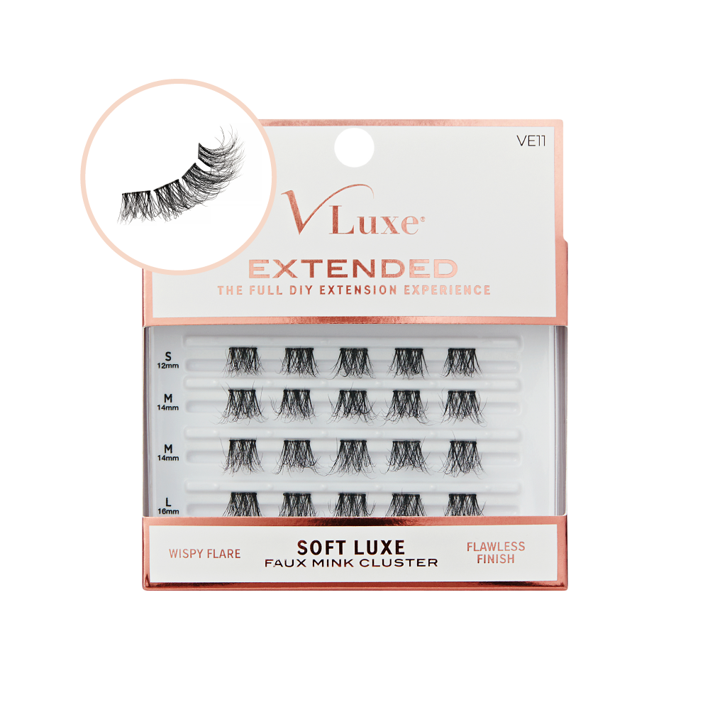 I-Envy Soft Luxe Faux Mink Lash Cluster, 12-16mm Seamless DIY Lash Extensions, V — official pack photo VE11 (VE11_main.png) from rk