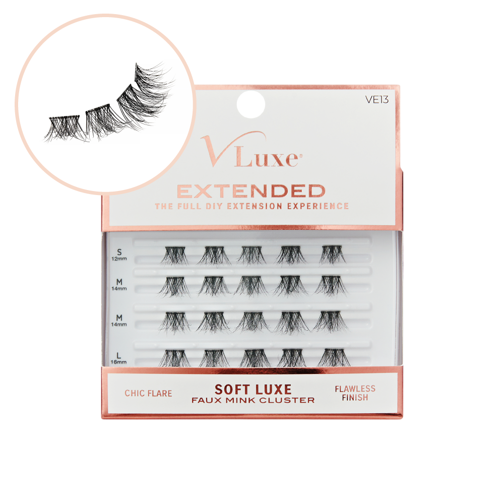 I-Envy Soft Luxe Faux Mink Lash Cluster, 12-16mm Seamless DIY Lash Extensions, V — official pack photo VE13 (VE13_main.png) from rk