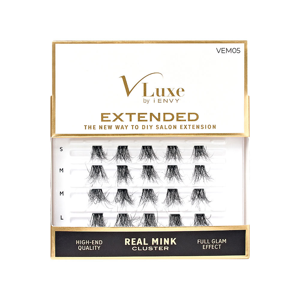 VLuxe By i•ENVY Extended Real Mink Cluster Lashes - #05 official pack