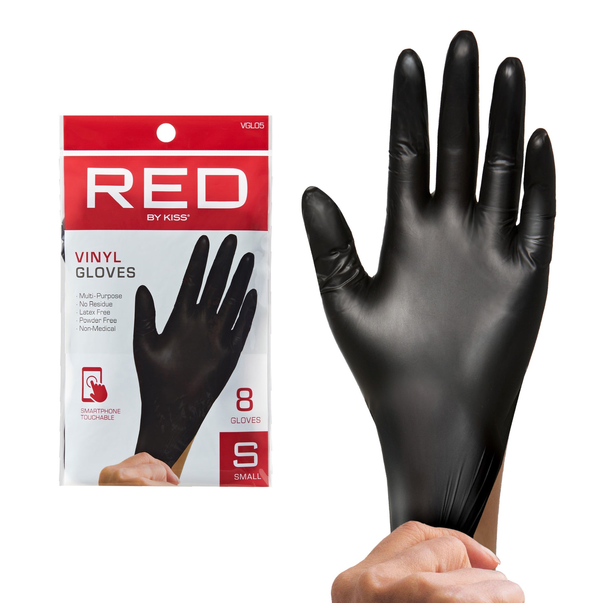 RED by KISS Vinyl Gloves (8pcs) official pack