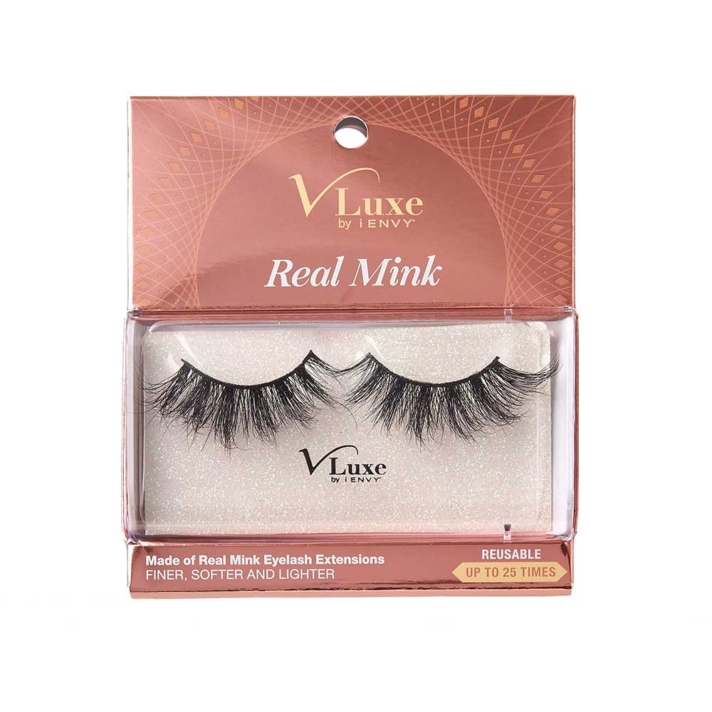 VLuxe By i•ENVY Real Mink Strip Lashes - VELVET ROSE official pack