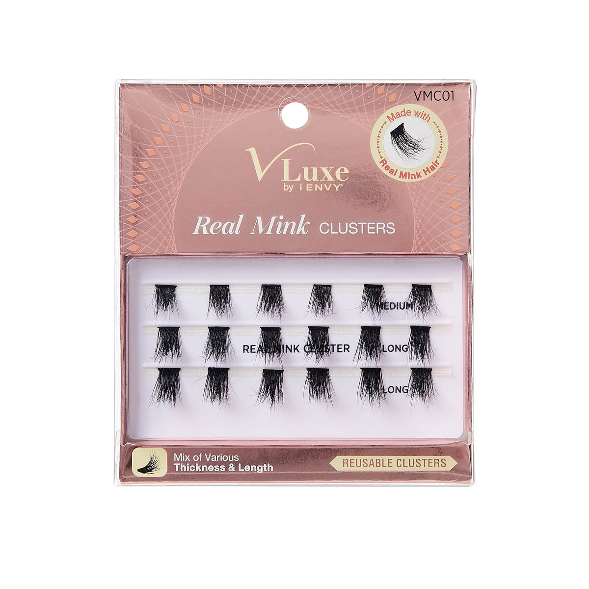 I-Envy By Kiss V Luxe Real Mink Cluster Lashes #Vmc01 — official pack VMC01 from ivyusa.com