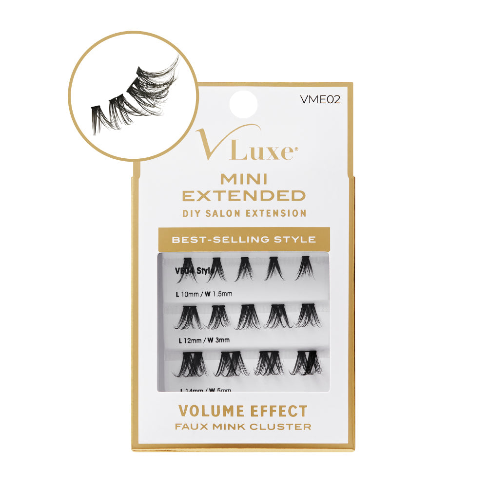 VLuxe By i•ENVY Faux Mink Lash Cluster Mini Extended - Refill for Mini Lash Palette - #02 Volume