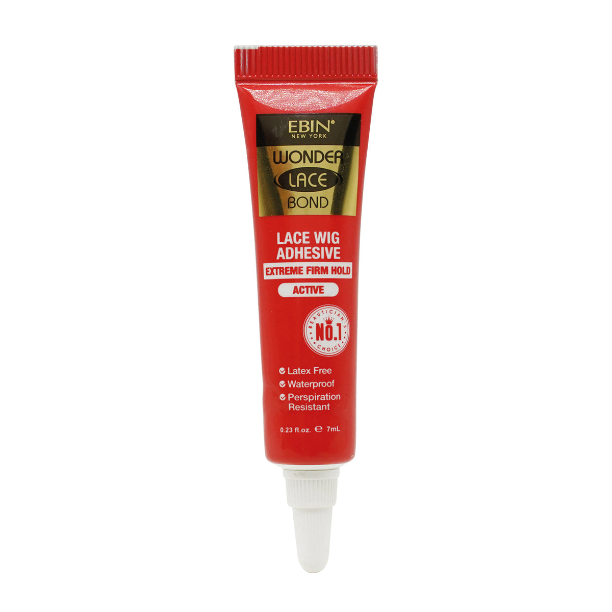 Ebin New York Wonder Lace Bond Adhesive Tube - Extreme Firm 7ML — official pack photo WBF7 (WBF7_01.jpg) from ebinnewyork.com