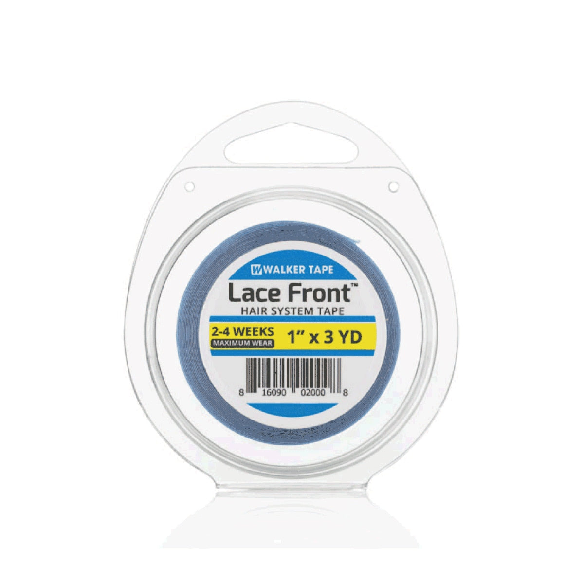 Walker Tape Lace Front Support - Blue Liner [1"X3 Yrds] #21 33.0 g — official pack photo WK-LCFR-RL-0103 (WK-LCFR-RL-0103_00.png) from walkertapeco.com