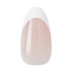 Kiss Core French Press On Fake Glue Nails - Curiosity | French Tips, White, Medium, Almond official pack