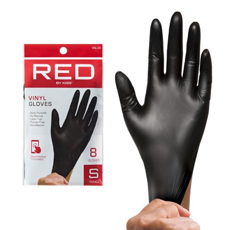 Red Vinyl Gloves 8 L