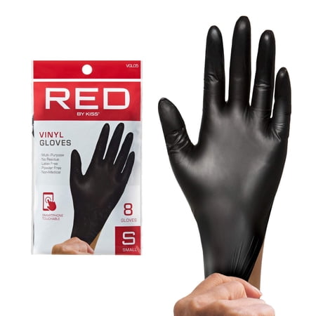 Red Vinyl Gloves 8 S