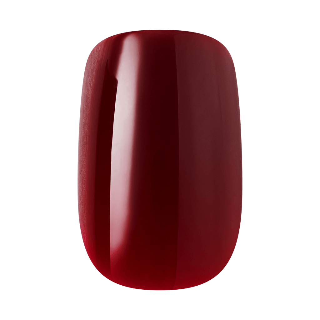 Kiss Core Color Press On Fake Glue Nails - Sprightly | Solid, Red, Short, Squoval official pack