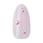 Kiss Glam 3D & Jewel Press On Fake Glue Nails  - Breeze of Bliss | Design, Pink, Medium, Almond official pack