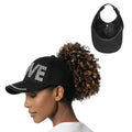 Arria Backless Baseball Cap - Satin Lined Ponytail Hat for Curly & Natural Hair - Adjustable Open Back Sun Hat for High Bun, Updos & Top Knots official pack