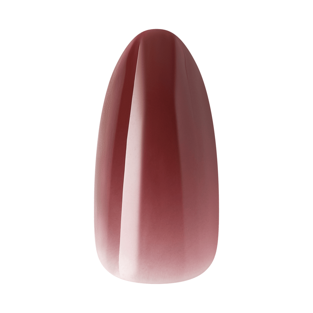 Kiss Core Color Press On Fake Glue Nails - Pinot Noir | Solid, Red & Brown, Medium, Almond official pack