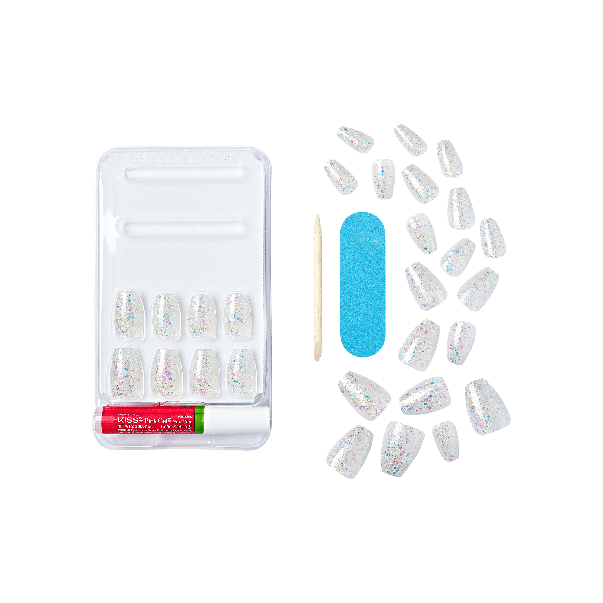 Kiss Gel Fantasy Dreamdust Press On Glue Nails - Mood Dust official pack