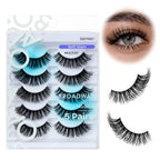 Broadway False Lashes Multipack - Faux Mink Wispy Volume Strip Eyelashes official pack