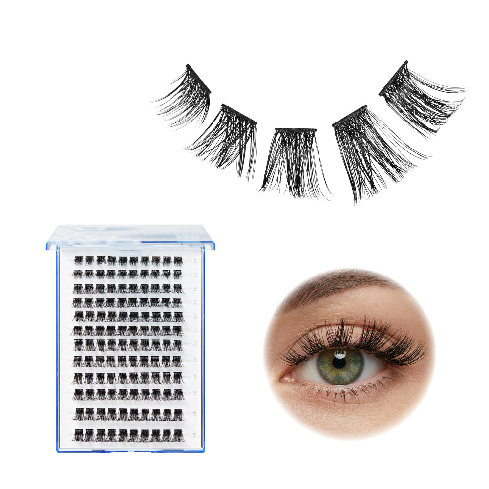 Broadway DIY Lash Clusters Mega Pack - 9-16mm Assorted Individual Lash Extensions - #DIYM15 / Wide Band official pack