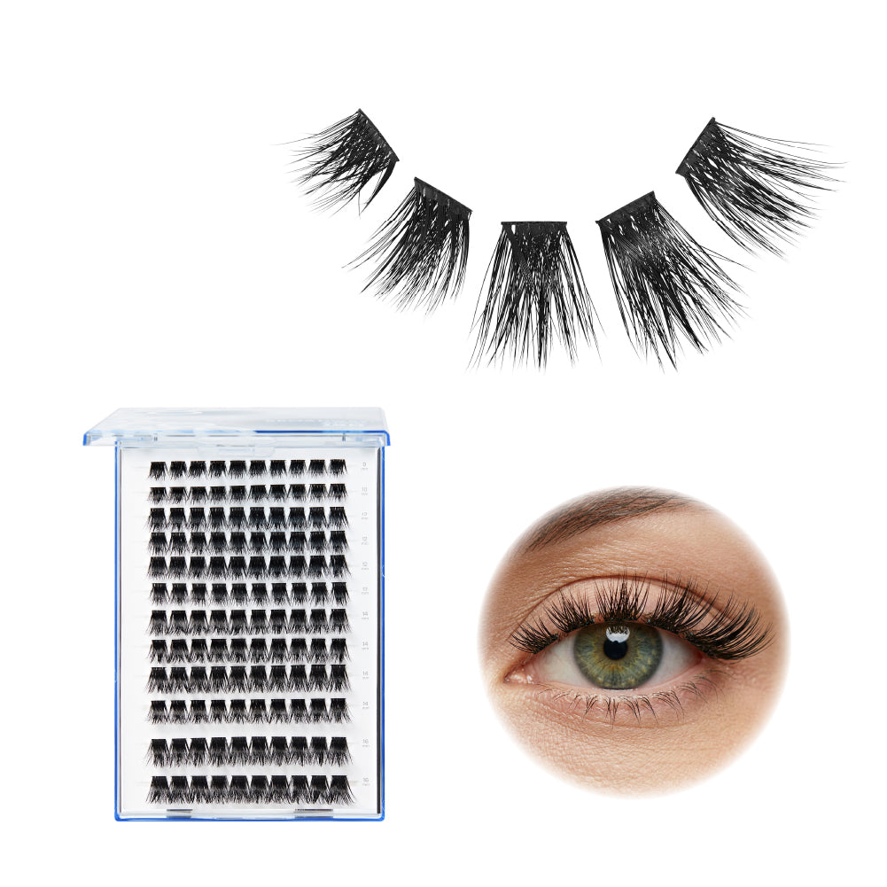Broadway DIY Lash Clusters Mega Pack - 9-16mm Assorted Individual Lash Extensions - #DIYM19 / Wide Band official pack