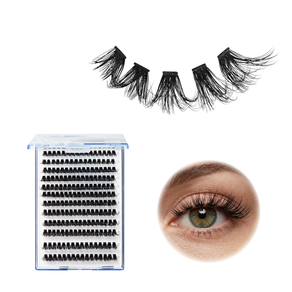 Broadway DIY Lash Clusters Mega Pack - 9-16mm Assorted Individual Lash Extensions - #DIYM38 / Narrow Band official pack