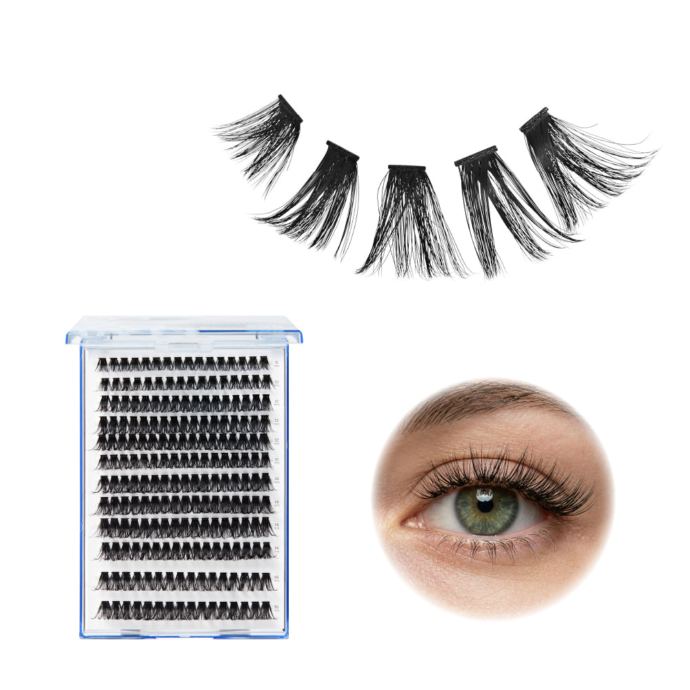 Broadway DIY Lash Clusters Mega Pack - 9-16mm Assorted Individual Lash Extensions - #DIYM40 / Narrow Band official pack