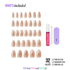 Kiss Core Magnetic Press On Fake Glue Nails - Amazon Falls | Magnetic, Beige, Medium, Almond official pack