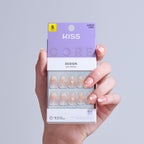 Kiss Core Design Press On Fake Glue Nails - Cheers | French Design, Neutral, Short, Coffin official pack