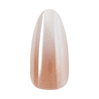 Kiss Glam Embellished Press On Fake Glue Nails - Day n Night | Design, Beige & White, Long, Almond official pack