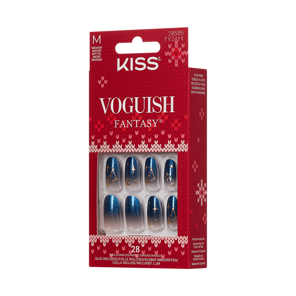 Kiss Voguish Fantasy Holiday Press On Glue Nails - Merry Magic official pack