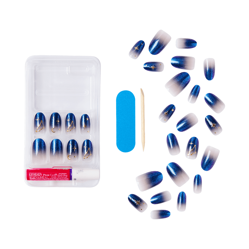 Kiss Voguish Fantasy Holiday Press On Glue Nails - Merry Magic official pack