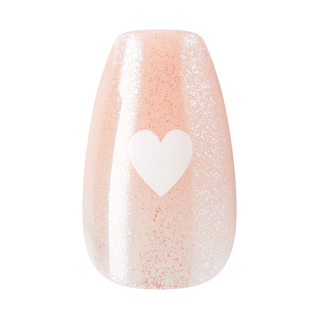 Kiss Core Design Press On Fake Glue Nails - Cheers | French Design, Neutral, Short, Coffin official pack