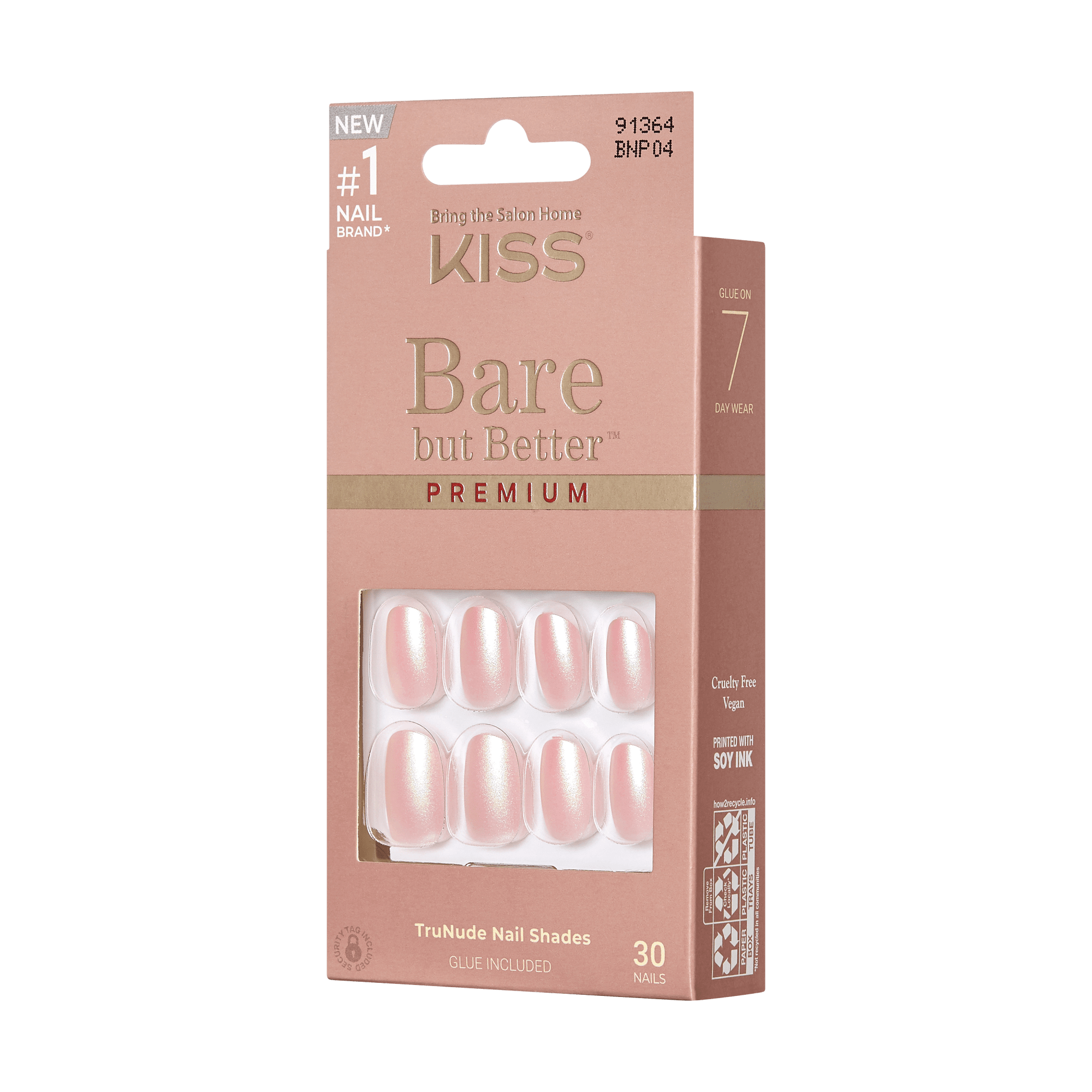Kiss Bare but Better Premium Press On Glue Nails - Mocha official pack