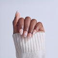 Kiss Core Design Press On Fake Glue Nails - Cheers | French Design, Neutral, Short, Coffin official pack