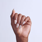 Kiss Icon Press On Fake Glue Nails - Terrific | 3D & Jewel Design, White, Medium, Almond official pack