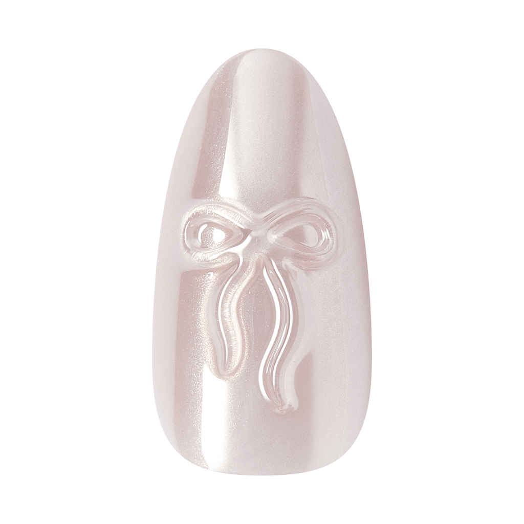 Kiss Glam 3D & Jewel Press On Fake Glue Nails  - Ripple | 3D & Jewel Design, Pink, Medium, Almond official pack