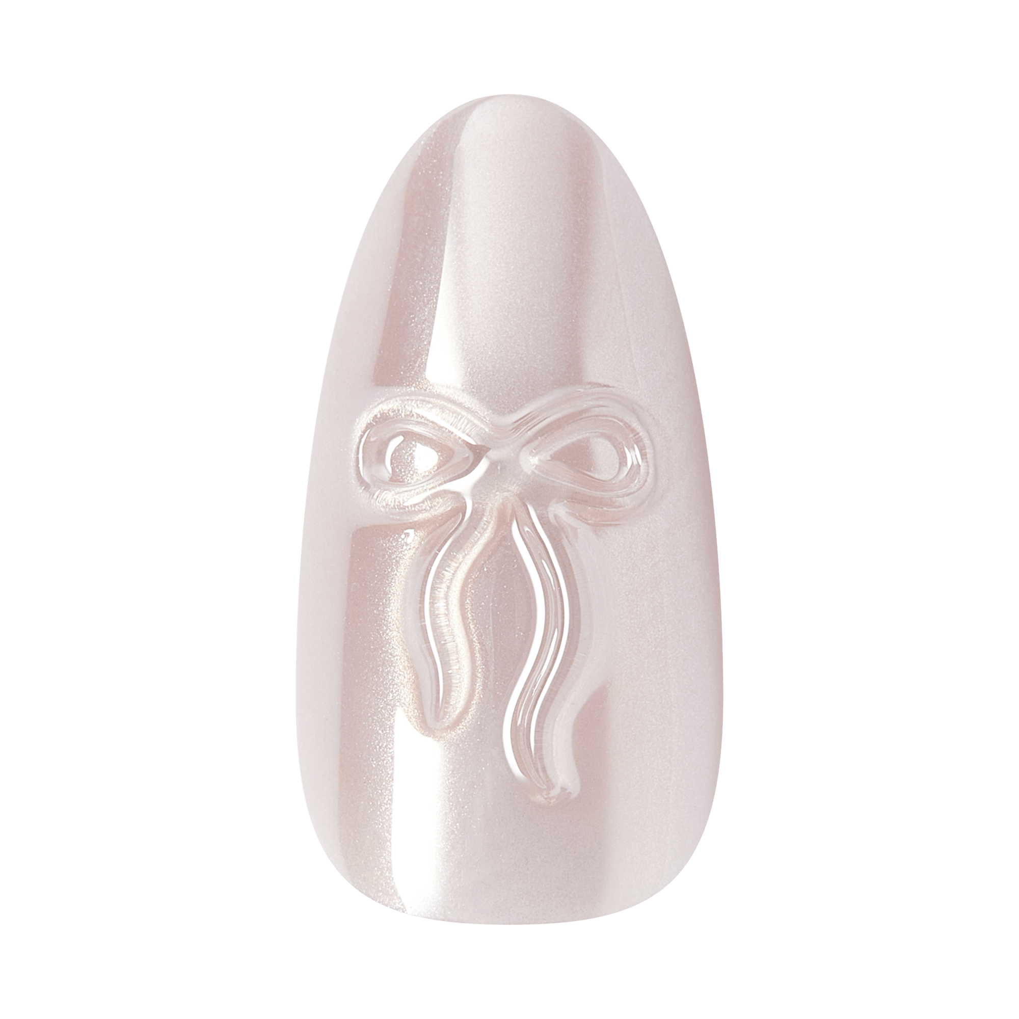 Kiss Glam 3D & Jewel Press On Fake Glue Nails  - Ripple | 3D & Jewel Design, Pink, Medium, Almond official pack
