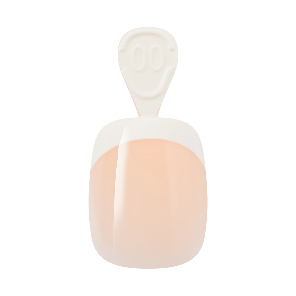 Kiss Core French Press On Fake Glue Nails - Perfection | French Tips, White, Petite, Squoval official pack