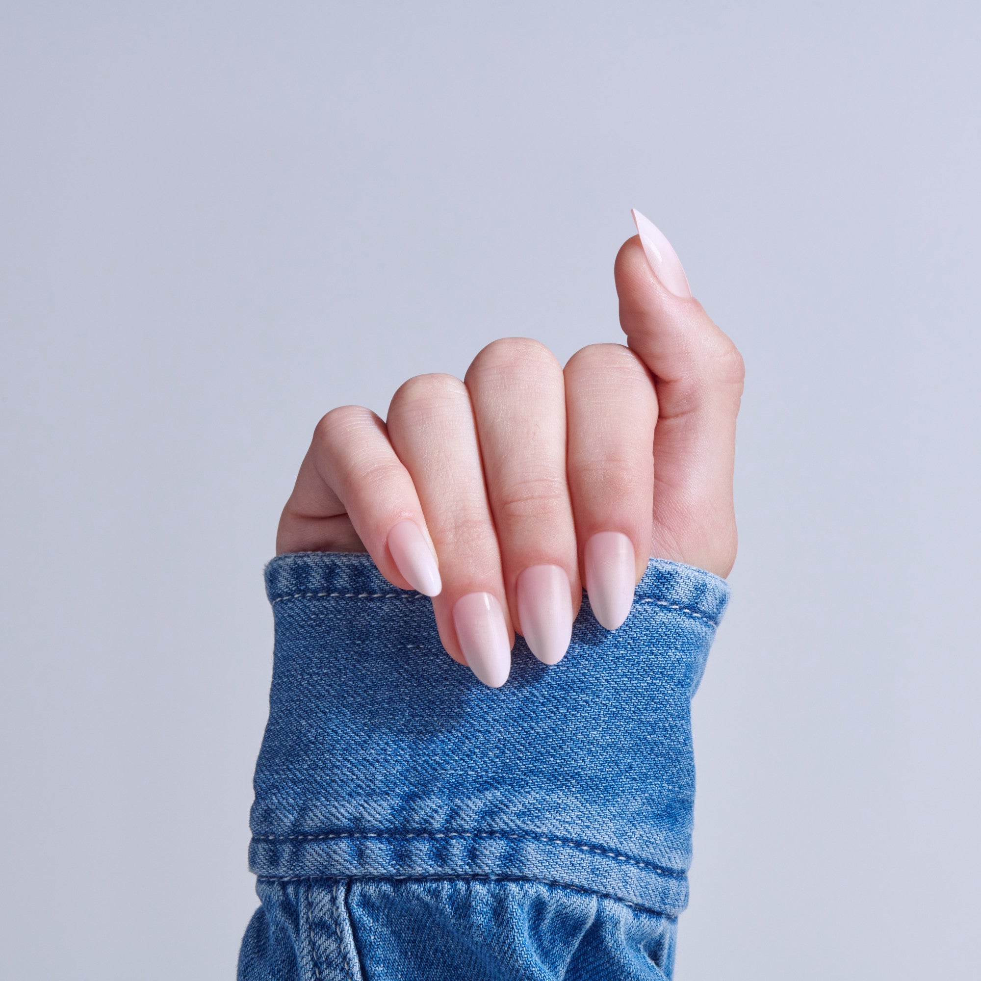 Kiss Core Color Press On Fake Glue Nails - Dulcet | Solid, Pink, Medium, Almond official pack