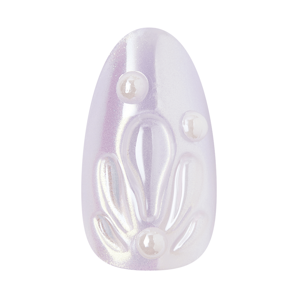 Kiss Icon Press On Fake Glue Nails - Remarkable | 3D & Jewel Design, Metallic Purple, Medium, Almond official pack