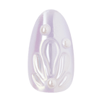Kiss Icon Press On Fake Glue Nails - Remarkable | 3D & Jewel Design, Metallic Purple, Medium, Almond official pack