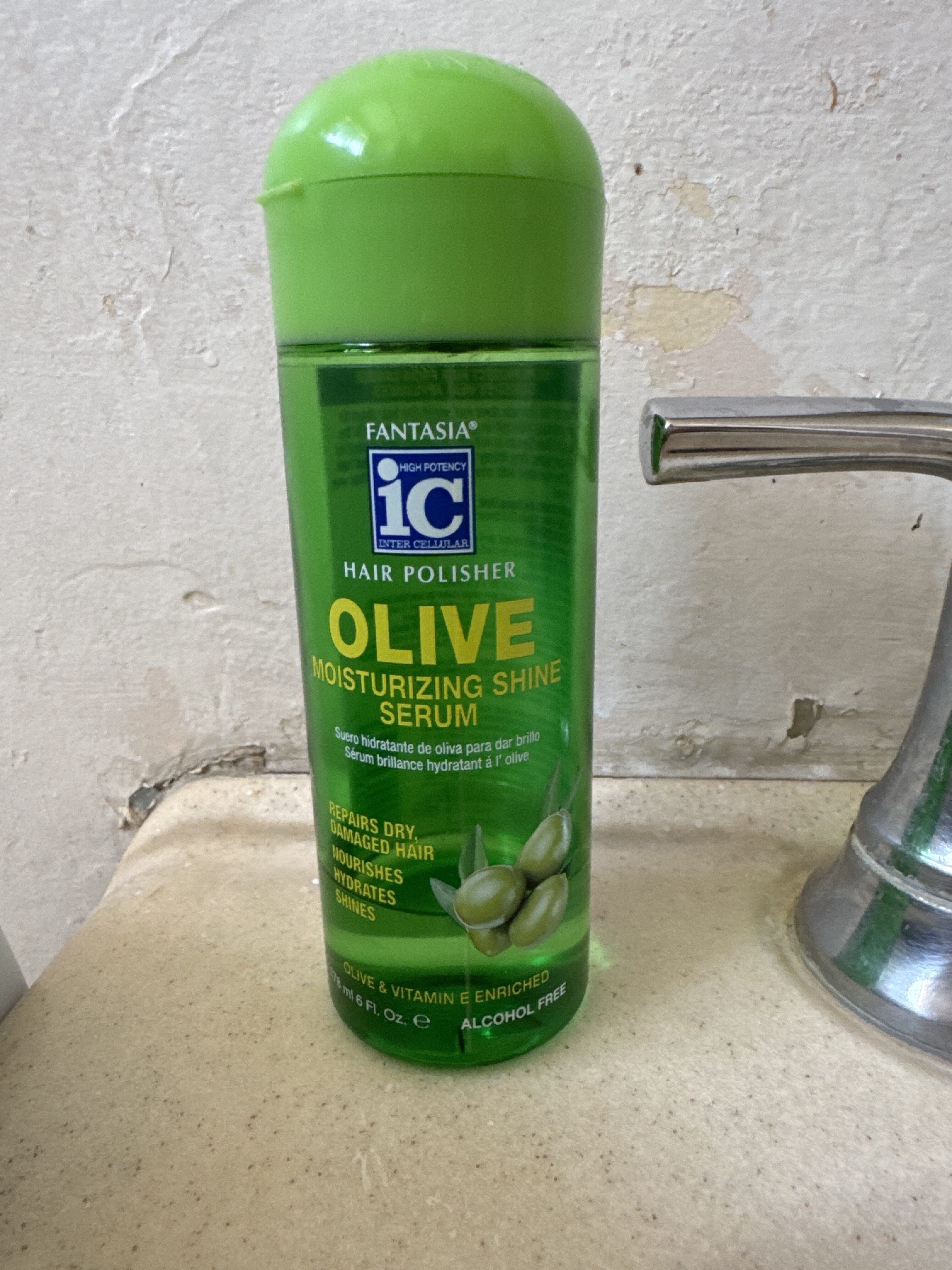IC Fantasia Hair Polisher Olive Moisturizing Shine Serum 6oz