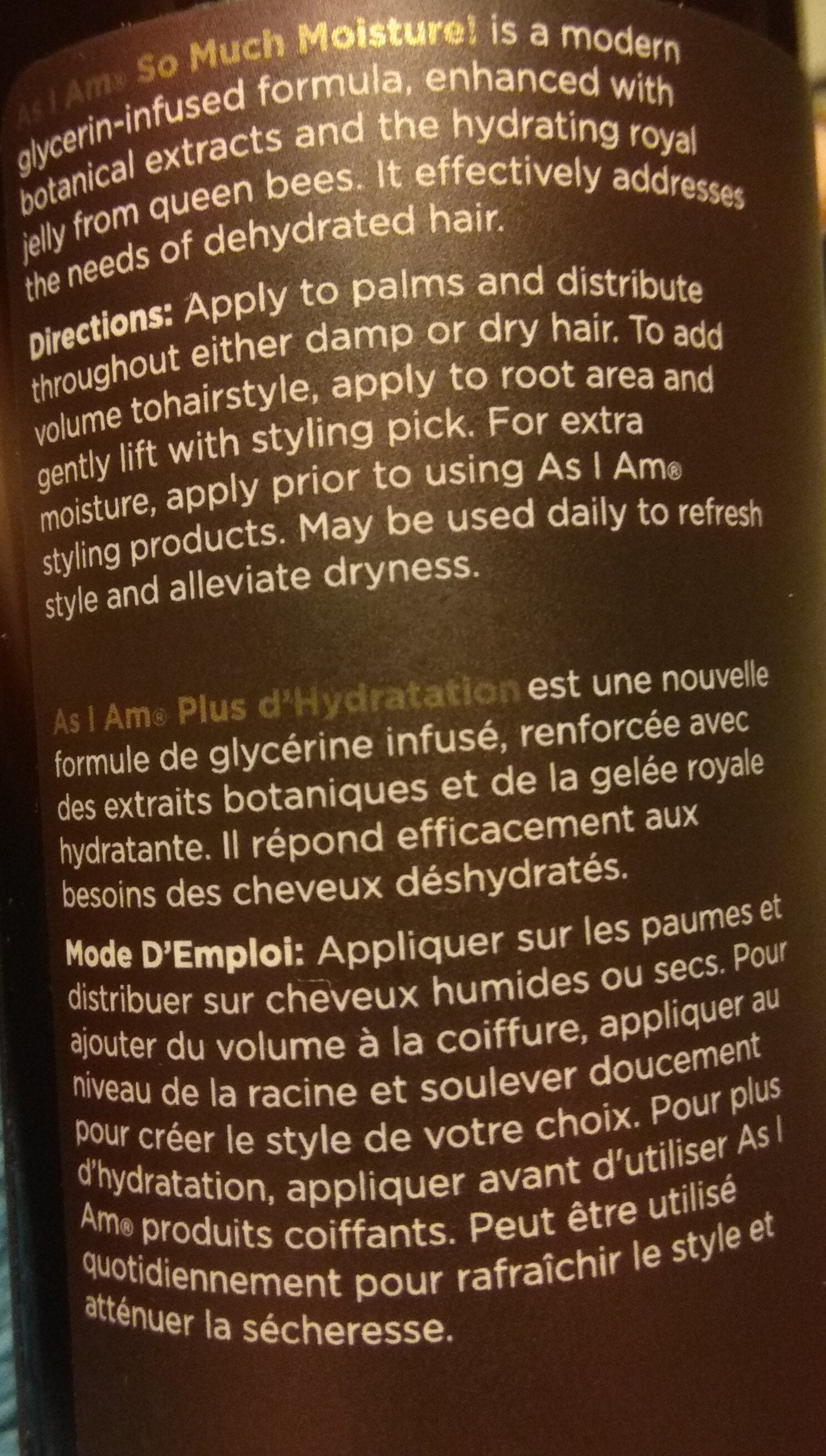 As I Am So Much Moisture 8 Oz *