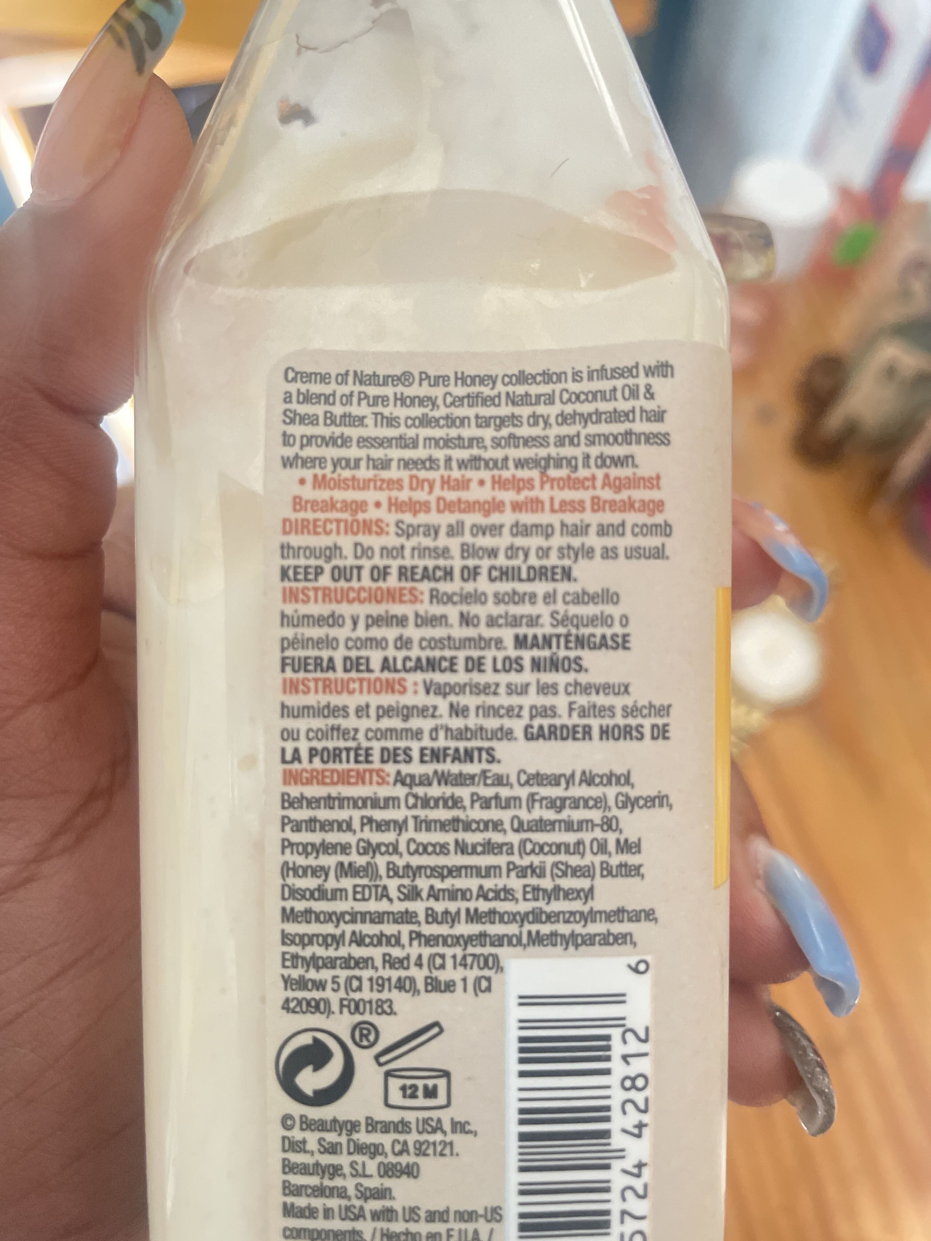 CON Pure Honey Leave In Conditioner 8 Oz