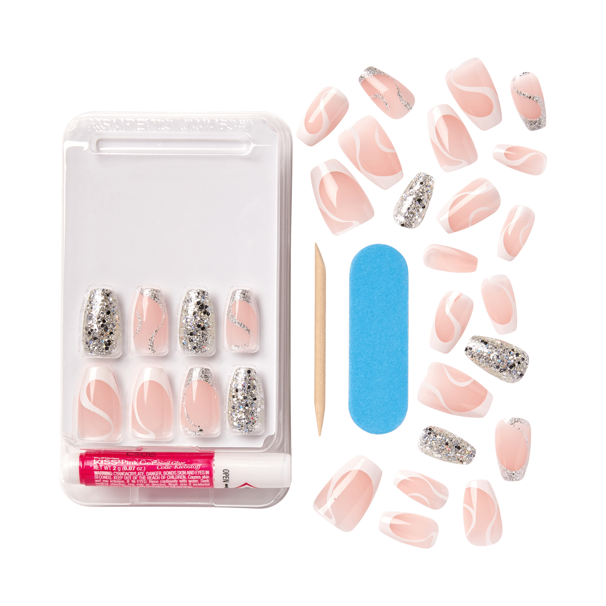 Kiss Voguish Fantasy Press On Glue Nails - Fashspiration official pack
