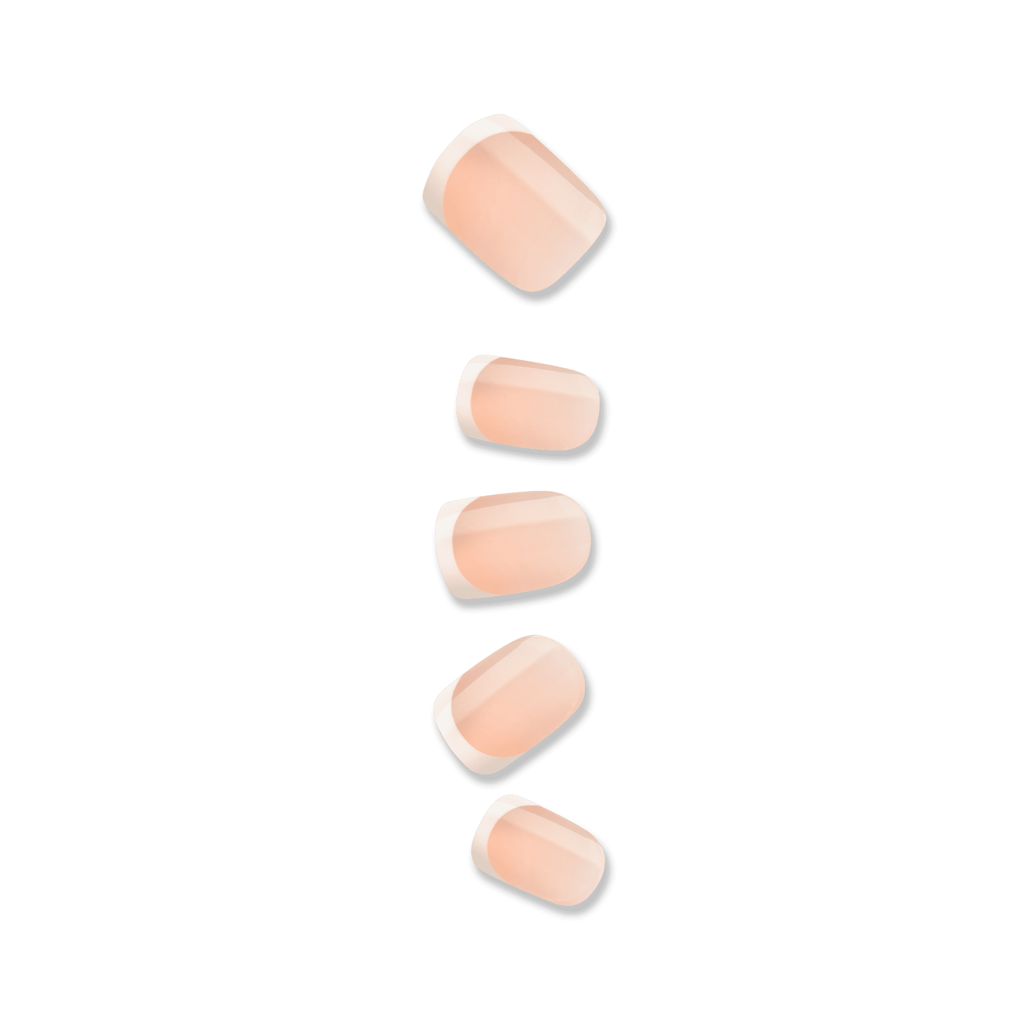 Impress French No Glue Fake Press On Nails - Model | French Tips, White & Neutral, Short, Squoval, Manicure official pack