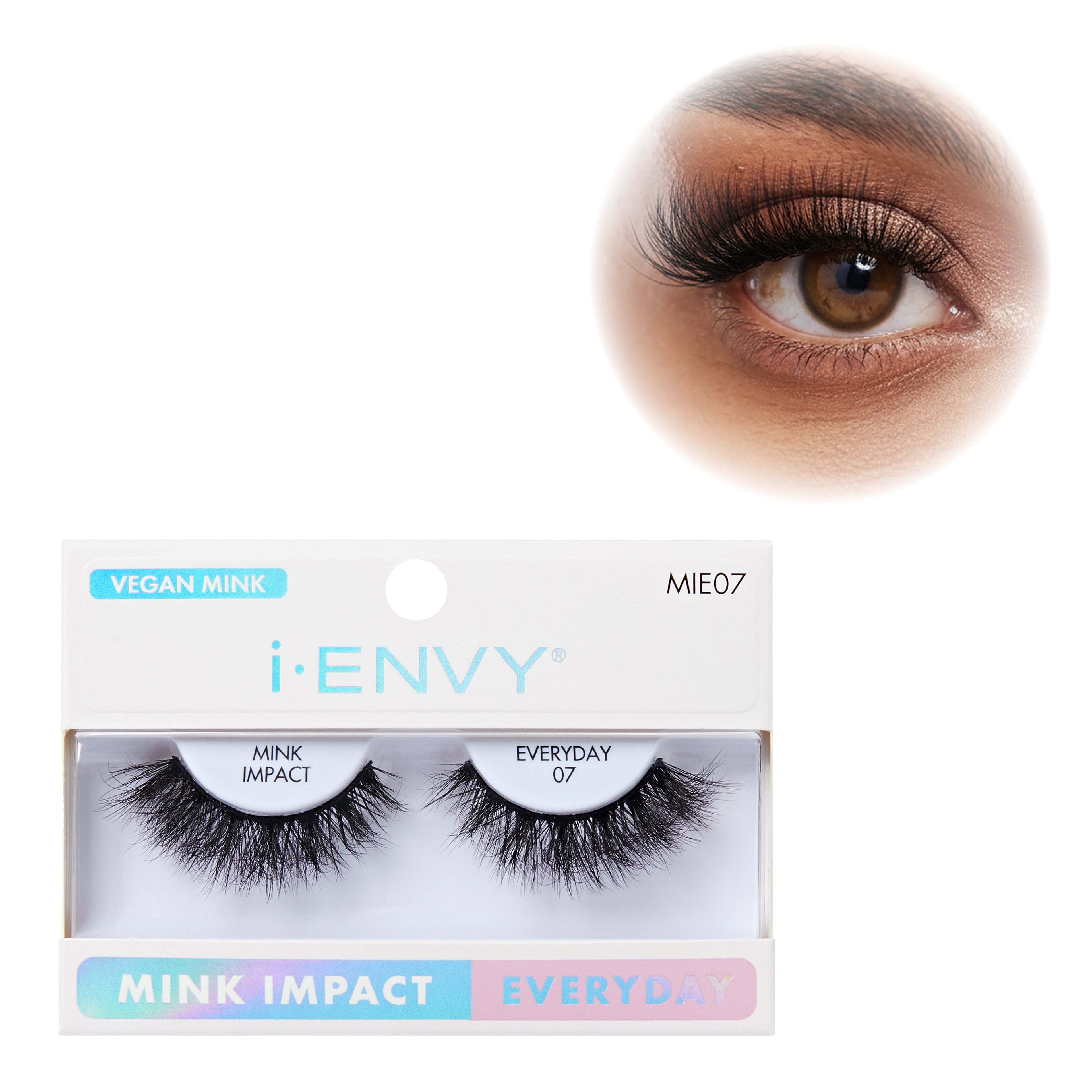 I-ENVY Mink Impact Everyday Collection - 100% Vegan Faux Mink Lashes - #07 official pack