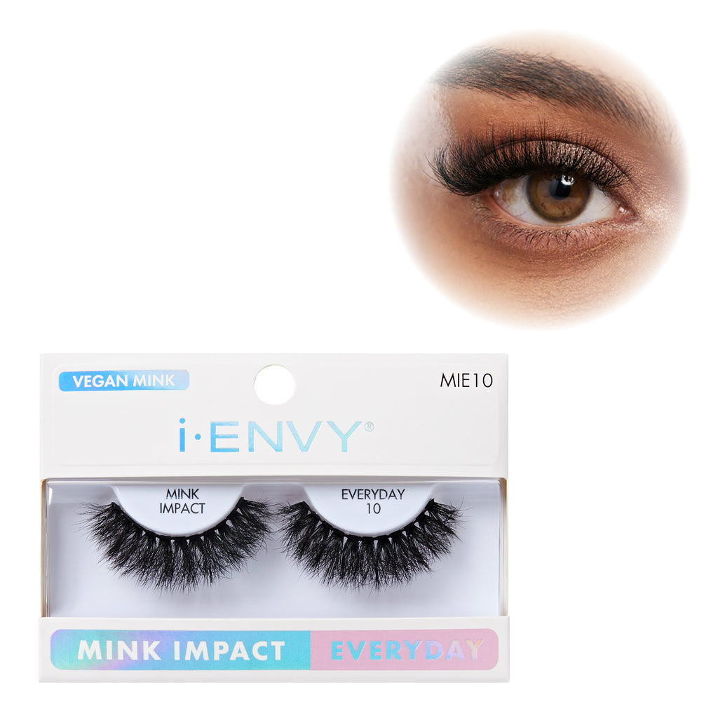 I-ENVY Mink Impact Everyday Collection - 100% Vegan Faux Mink Lashes - #10 official pack